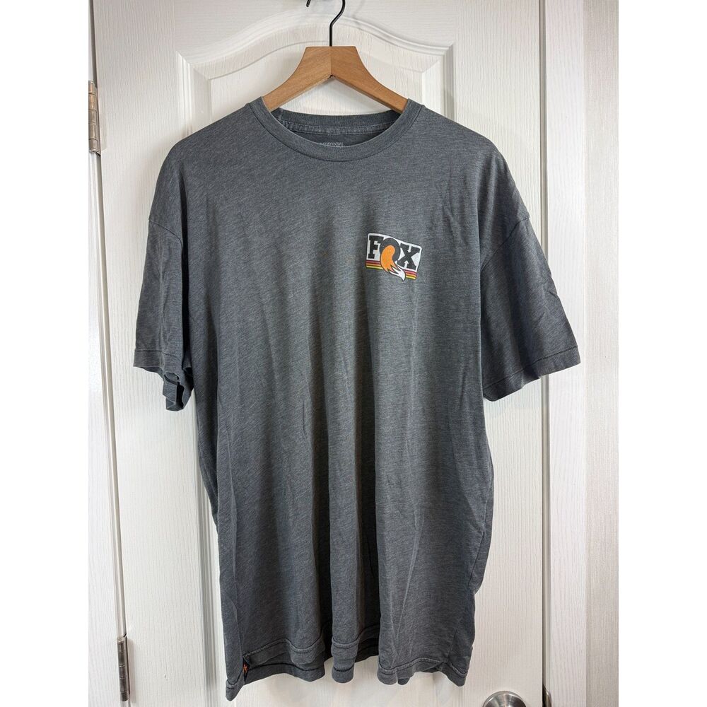 FOX Racing Men's XXL Gray Graphic T Shirt Motocross Moto Distressed USA Made
